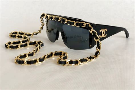 chanel sunglasses chain|chanel sunglasses with on side.